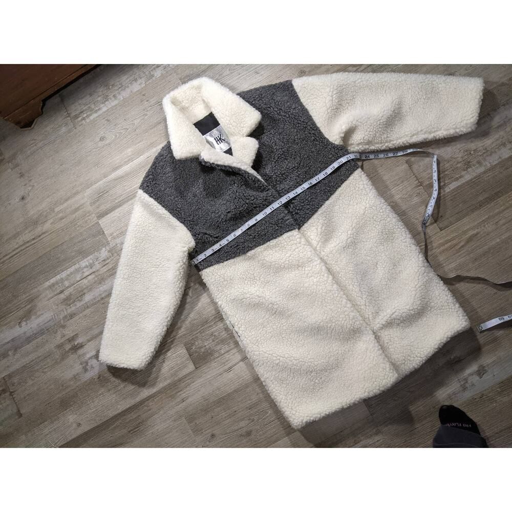 NWOT 100% Natural Sheep WOOL MEDIUM WEIGHT HK brand teddy bear coat. - Picture 5 of 16